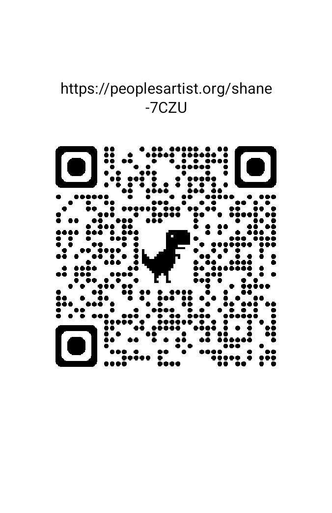 QR code linking to Shane's People's Artist profile